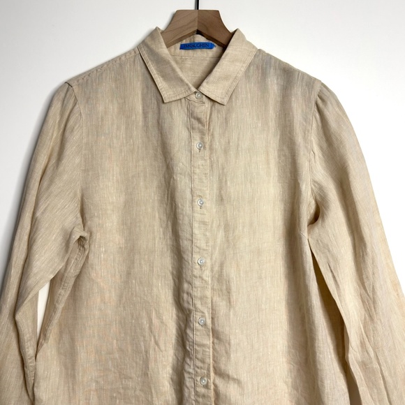 J. MCLAUGHLIN Linen Long Sleeve Button Down Shirt - Picture 2 of 8